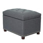 Joveco Storage Ottoman Bench Rectangular Fabric Organization Foot Rest, 24 Inch Modern Tufted Bedroom Foot Stool and Seat for Entryway, Bedroom, Living Room - color: Grey