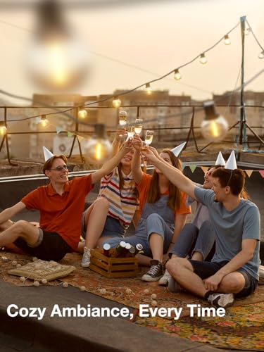 addlon 100FT(2-Pack*50FT) Outdoor String Lights, G40 Globe LED Patio Lights Waterproof with 54 Shatterproof Bulbs(4 Spare), ETL Dimmable Outside Hanging Lights Connectable for Yard Garden Backyard - size: 100FT(50 Sockets)