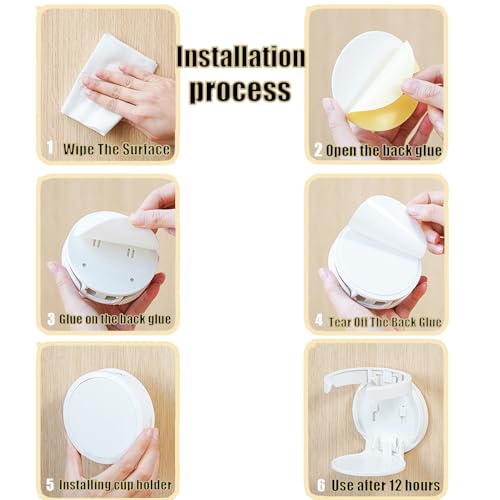 Collapsible Water Cup Holder,Wall Mounted Water Glass Beer Bottle Beverage Soda Coffee Mug Holder Cup,Design for Home Office,Universal Multi Size Cup and Mug Holder,1Pieces.