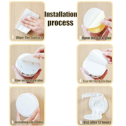 Collapsible Water Cup Holder,Wall Mounted Water Glass Beer Bottle Beverage Soda Coffee Mug Holder Cup,Design for Home Office,Universal Multi Size Cup and Mug Holder,1Pieces.