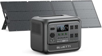 BLUETTI Elite 100 V2 Solar Generator with 200W Solar Panel (Ships Separately), Portable Power Station 1024Wh w/ 4 1800W AC Outlets, 35% Smaller, Ideal for Camping, Emergencies, Backup Power - style: BLUETTI Elite 100 V2+200W