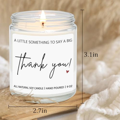 Thank You Hostess Gifts for Women, Funny Graduation Appreciation Gift for Friends Teacher Mom, Coworkers, Nurse, Employee, Boss- Lavender Scented Candles - style: THANK YOU