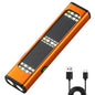 Solar/Rechargeable Flat Flashlights, 900 Lumens EDC Tactical Flashlight, Multi Function LED Small Flashlight, 7 Modes IP65 Waterproof for Home, Camping,and Emergency Use (Orange) - color: Orange
