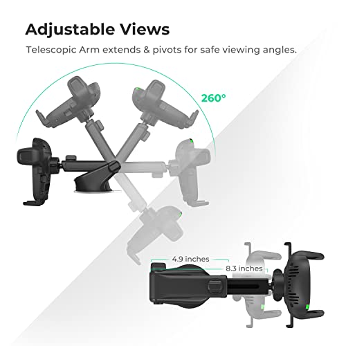 iOttie Car Charger Easy One Touch Wireless 2 Qi Charging Dashboard Phone Mount for iPhone, Samsung Galaxy, Huawei, LG, Smartphones - style: Wireless 2