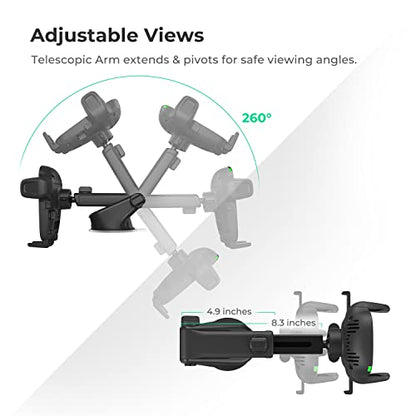 iOttie Car Charger Easy One Touch Wireless 2 Qi Charging Dashboard Phone Mount for iPhone, Samsung Galaxy, Huawei, LG, Smartphones - style: Wireless 2