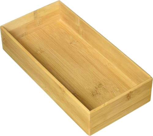 Lipper International 8385 Bamboo Wood Stacking Drawer Organizer Box, 12" x 6" - size: Large, 12" x 6"
