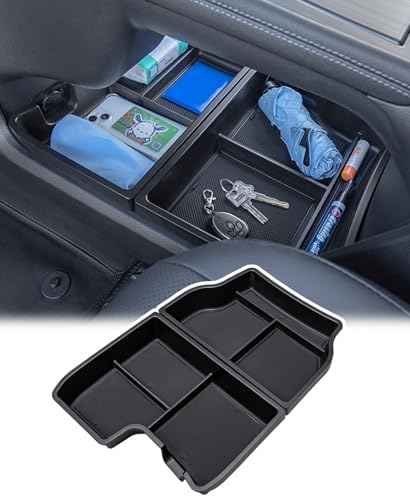 TOPINSTALL 2PCS Bottom Console Trays Compatible with 2021-2026 Toyota Sienna Accessories, Multiple Compartments Lower Center Console Organizer Storage Box for Organizing Small Items - color: 2PCS-Bottom Console Trays