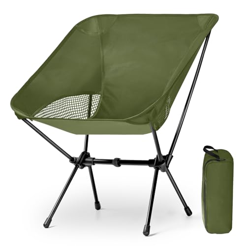 Lightweight Portable Camping Chair - Folding Backpacking Hiking Chair with Carry Bag for Outdoor Travel, Beach, Picnic, Festival (Green) - color: Green