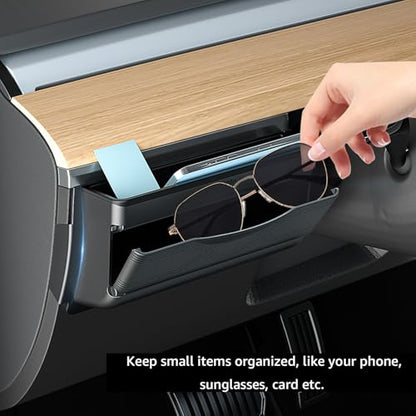 Topfit Dashboard Organizer for Tesla Model Y Model 3 Multifunctional Storage Box Sunglasses Phone Holder Glove Box Organized Accessories for Tesla Model Y/3 2017-2024. - style: 2017-2024