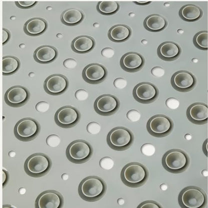 Amazon Basics Non-Slip Bath Mat with Suction Cups for Tub and Shower, Easy to Clean, 40" x 16", Grey
