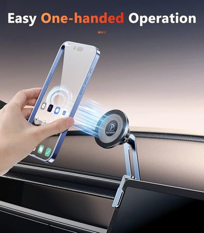 Metal Magnetic 17mm Ball Mount Phone Holder Base for Car Mount Replace Joint [Dual Head Screen Phone Holder Clip Head Accessory] - color: Metallic Black