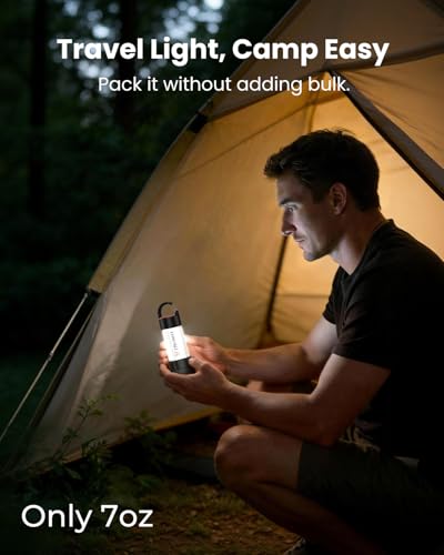ETENWOLF Ultra Bright Camping Lantern, 1000LM LED Mini Flashlight Spotlight, 5000mAh Rechargeable Lantern with 6 Modes, Waterproof Portable Tent Light for Camping, Hiking, Power Outages & Emergencies