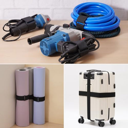 Trilancer 2''x 16Ft Heavy Duty Hook and Loop Straps with 15 Buckles – Adjustable, Cut-to-Length, Reusable Cinch Straps for Securing Cables, Hoses, Pipes, and More - size: 2'' x16Ft