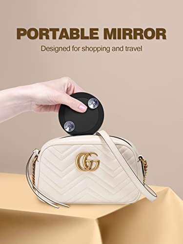 Macaki 30X Magnifying Mirror with 2 Suction Cups, 3.5 inches Magnified Makeup Mirror and Slant Tweezers,Black,1PC - color: Black-30x