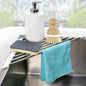Sink Caddy Sponge Holder for Kitchen Sink, Small Dish Drainer for Kitchen Counter, Triangle Sink Brush Drainer Rack, Collapsible Dishes Drying Rack Over Sinks, Dishrack Utensil Holder Dryer White - color: White