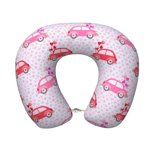 Valentine Car Hearts Travel Pillow Comfortable Soft Memory Foam Neck Pillow for Travel Airplane Driving Office - color: Color-8