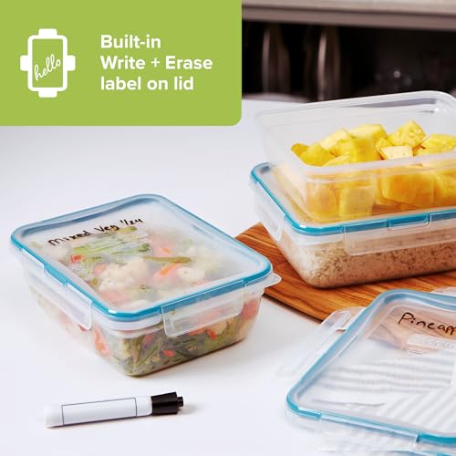 Snapware Food Storage Containers, Plastic, 8.5-Cup, Rectangular | Leakproof & Airtight | BPA-Free | Microwave & Dishwasher Safe | Pack of 6 - size: 6 Pack, style: 8.5 Cup