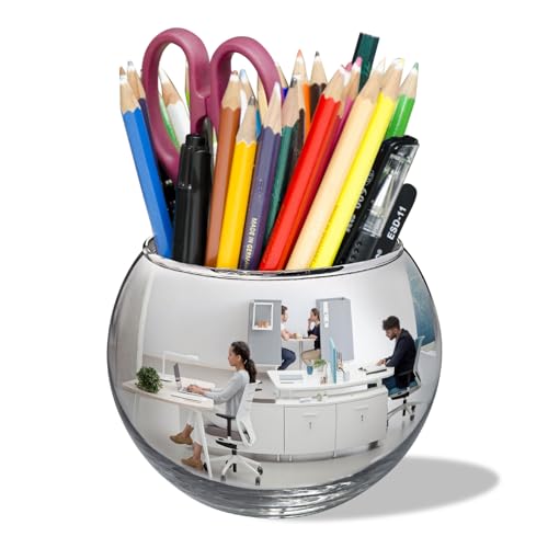 4.6" Spherical Convex Mirror Glass Bowl Vase - Safety Cubicle Reflector & Desktop Rearview Mirror to See Behind You for Office/Home Décor, Floral Arrangements, Planter Storage - color: 4.6-inch Silver