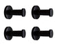 Classic Black Stainless Steel Single Super Heavy Duty Wall Mount Hook, Bath Towel Hooks, Coat Hanger (2", 4 PCS)