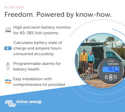 Victron Energy BMV-700H Battery Monitor with Shunt & Display - 60-385 VDC - Grey - style: BMV 700H - High Voltage