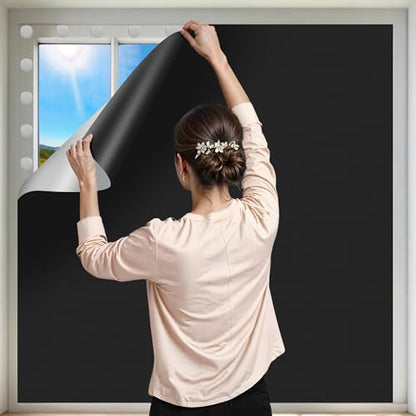 Black Out Window Cover Blackout Blinds No Drill Portable Blacout Curtain | Cuttable, Adhesive, Thermal, Temporary, Darkening Blackout Shades for Bedroom Kitchen Travel Skylight RV Dorm, 40x57 inch - size: 40"W x 57"H