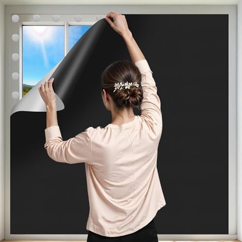 Blackout Curtains for Bedroom 2 Pack 40"x57" Portable Window Blinds Cover Adhesive Thermal Blackout Blinds No Drill Guard Blind Window Shades Temporary Room Darkening Shades for Skylight RV Dorm - size: 40"W x 57"H (Pack of 2)