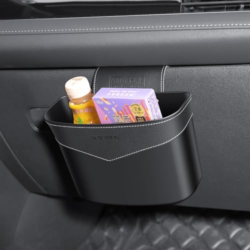 Car Trash Can Mini Trash Bin Garbage Organizer with Plastic Trash Bag Automotive Small Garbage Bin for Home Office Auto Vehicle Car Door Front Back Seat Storage Accessories Glovebox Trash Can - color: Glovebox trash can