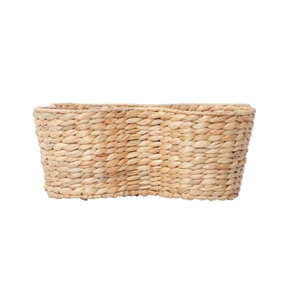 Water Hyacinth Dog Toy Basket, Bone Shaped Dog Toy Storage Basket, Pet Toys Organizer Bin, Handmade 16" x 13" x 7"