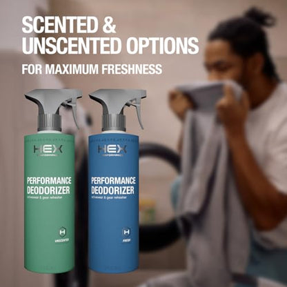 HEX Performance Deodorizing Spray, Fresh, 44oz (Pack of 2) - Awesome for Shoes, Gear, Activewear & Fabrics, Yoga Mats & Gym Equipment, Carpet, Pets, Odor Eliminator & Fabric Refresher Spray - size: 22 Fl Oz (Pack of 2)