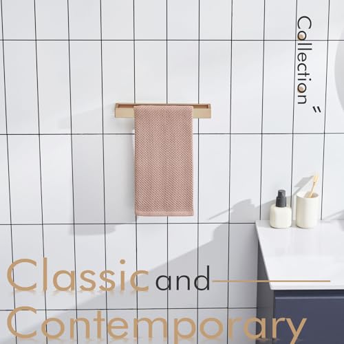 KOKOSIRI Towel Holder 12-Inch Hand Towel Bar Wall Mount Kitchen Rack Champagne Bronze Stainless Steel for Bathroom Hardware, 1 Pack B4008CPG-L12 - color: Champagne Bronze, size: 12-Inch