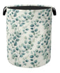 Sage Green Plant Large Clothes Hamper Bag - Laundry Basket with Handles, Space Saving Foldable Design for Nursery - color: Sage Green Plant
