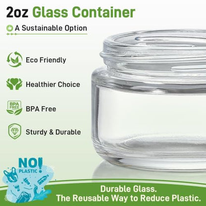 NETANY 2oz Glass Salad Dressing Containers, 6-Pack Small Sauce Containers with Lids and Mini Condiment Cups Containers,To Go Glass Jars for Meal Prep Lunch box - size: 2oz
