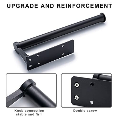 Honmein Paper Towel Holder, Aluminum Alloy Paper Towel Holders, Stylish Wall Mount and Under Cabinet Paper Towel Holders for Easy Access (Black) - color: Black-aluminum