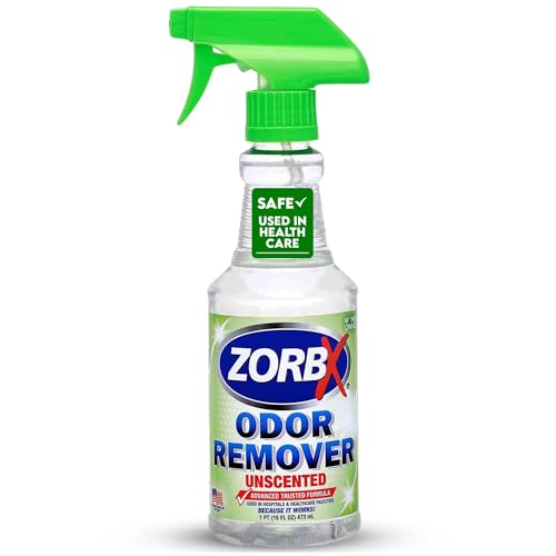 ZORBX Unscented Odor Eliminator for Strong Odor 16 Fl Oz - Used in Hospitals & Healthcare Facilities - Advanced Trusted Formula, Fast-Acting Odor Remover Spray for Dog, Cat, House & Carpet - size: 16 Fl Oz (Pack of 1)