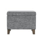 HomePop 24" Medium Square Storage Ottoman - Grey - color: Grey