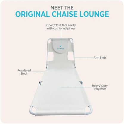 Ostrich 72 by 22 Inch Versatile Chaise Lounge Portable Reclining Lounger, Outdoor Patio, Beach, Lawn, Camping, or Pool Tanning Chair, White - color: White, style: Standard Chaise