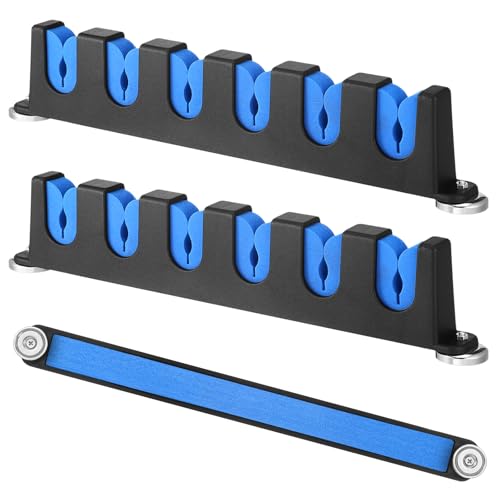 Seenelling 2 Pcs Magnetic Fishing Rod Holder for Car Fishing Pole Rack Vertical Rod Storage Holders for Truck Bed Boat Wall Garage Door - color: Blue, size: 6 Rods