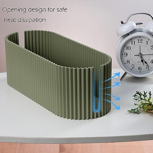Large Cable Organizer Box for Power Strips, Surge Protectors, Chargers, TV Computer Wires - White - color: White