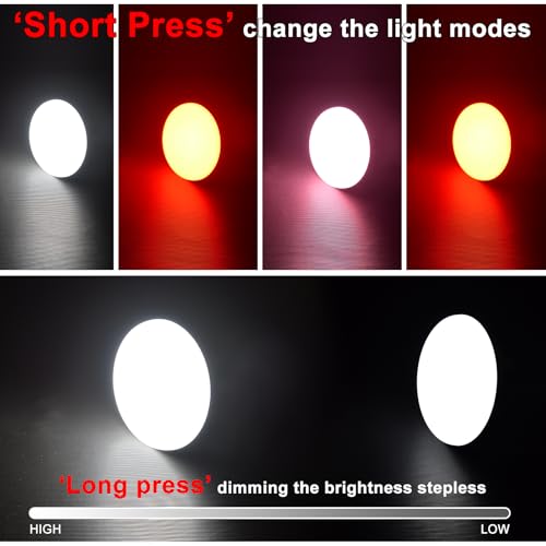 10000mAh Rechargeable Camping Light Insect Not Attract 4000LM Work Light White/Red/Pink/SOS Brightness Stepless Dimming, IP45 Waterproof Tent Light Power Failure for Halloween (Standard) - color: Standard