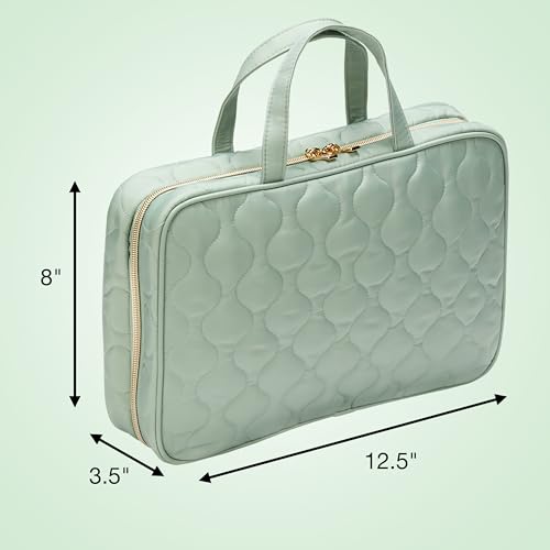 Conair Travel Toiletry Bag - Makeup Bag - Cosmetic Bag -Travel Makeup Bag - color: Sage Green