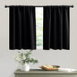 RYB HOME Black Curtains Blackout - Bathroom Small Window Curtains Thermal Insulated Privacy Drapes for Kids Bedroom Living Room Kitchen Basement, Width 42 by Length 36, 1 Pair - color: Black, size: 42"W x 36"L (Pack of 2)