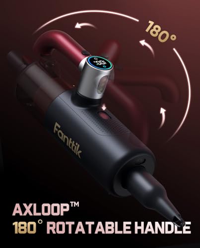 Fanttik Cruise V11 APEX Handheld Vacuum Cordless, 4-in-1 Vacuum Cleaner for Pet, AxLoop 180° Rotatable Handle, LED Touch Screen, 3 Suction Modes for Home Corners, Couches, Crevices