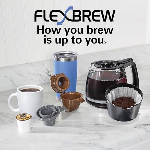 Hamilton Beach FlexBrew Trio 2-Way Coffee Maker, Compatible with K-Cup Pods or Grounds, Combo, Single Serve & Full 12c Pot, Black - Fast Brewing (49902JN) - color: Black, Fast Brewing, New for 2026