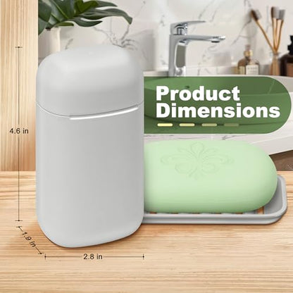 Travel Soap Case soap Holder,Leak Proof Soap Holder with Silicone Sealed lid,Keep Dry with Drainage Tray,Soap Dish for Travel, Gym, Bathroom, Outdoor, Camping, School (Gray) - color: Grey