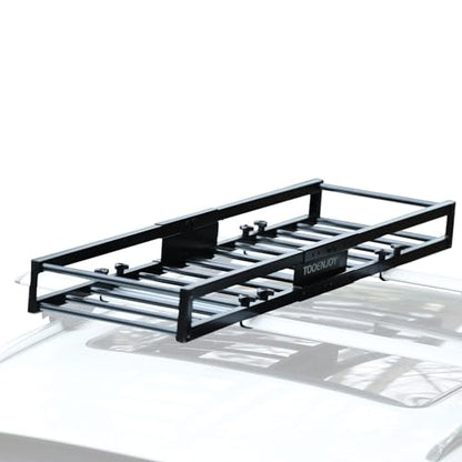 TOOENJOY 59" x 15.5" x 5" Skinny Roof Cargo Carrier Basket, Heavy Duty Roof Rack Luggage Holder for Car SUV and Pickup, 200 LBS Capacity - size: L59 x W15.5 Inch without Hitch