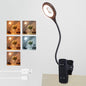 Akynite Desk Lamp LED Clip on Light, 5 Modes 5 Brightness Dimmable Clamp Light, Rechargeable Battery Flexible Clip on Reading Lamp for Bed Headboard Bunk Bed at Night for Kids (Black) - color: Black