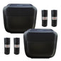 2PCS Car Trash Can with Lid, Leakproof Mini Trash Bin Auto Garbage Bin with Built-in Storage Garbage Bags, Portable Hanging Garbage Can Car Organizer for Interior, Home, Office, Kitchen (Black)