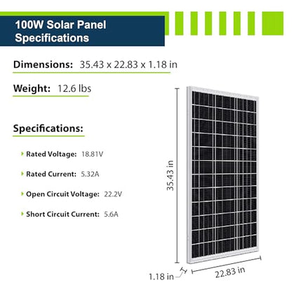 ExpertPower 600W 12V Solar Panel Kit | 600W Mono Rigid Solar Panels, 40A MPPT Solar Charge Controller | RV, Trailer, Camper, Marine, Off Grid, Solar Projects - size: 600W + 40A MPPT