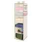 MAX Houser 6 Tier Shelf Hanging Closet Organizer, Closet Hanging Shelf with 2 Widen Straps for Storage, Foldable (Beige2) | Shelf - color: Milky-white