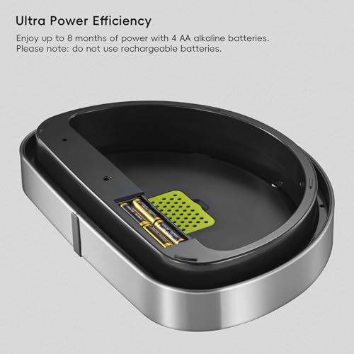 EKO Mirage Semi-Round Motion Sensor Trash Can, 47 Liter / 12.4 Gallon Automatic Large Kitchen Trash Can with Deodorizer Compartment, Removable Lid and Bucket, Matte Stainless Steel - size: Mirage 47L - Stainless Steel
